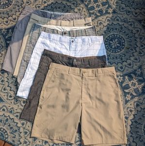Men's Chino, Flat Front, Golf Shorts Size 38 (lot of 6 pairs)